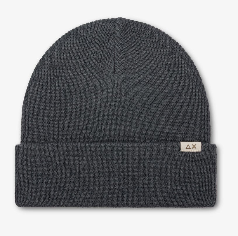 Berretto beanie in misto lana a costine