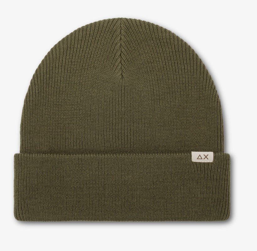 Berretto beanie in misto lana a costine