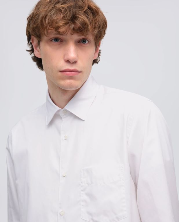 CAMICIA CLASSICA IN COTONE CON TASCHINO