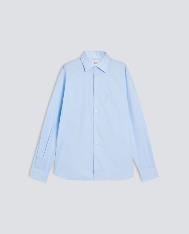 CAMICIA CLASSICA IN COTONE CON TASCHINO