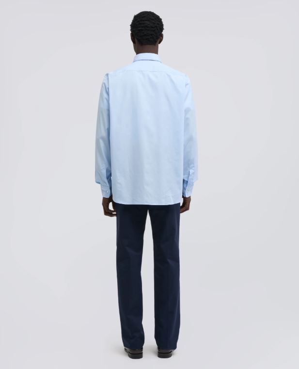 CAMICIA CLASSICA IN COTONE CON TASCHINO