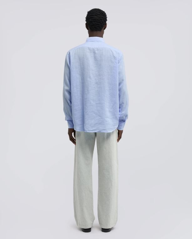 CAMICIA IN LINO LEGGERO CON TASCHINO