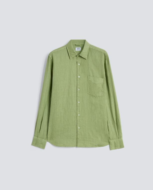 CAMICIA IN LINO LEGGERO CON TASCHINO
