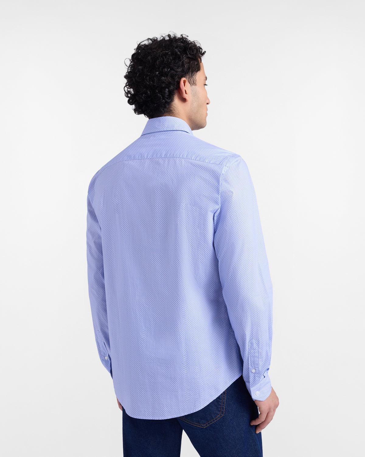 Camicia micro stampa narrow fit