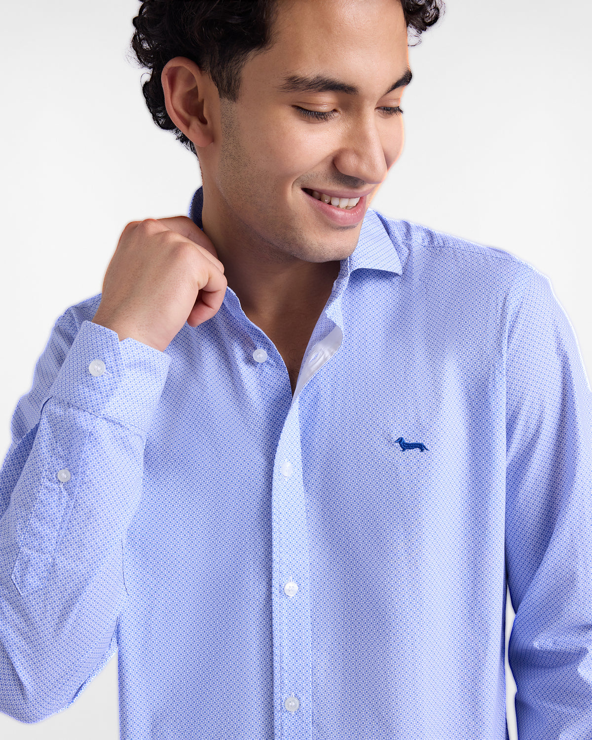 Camicia micro stampa narrow fit
