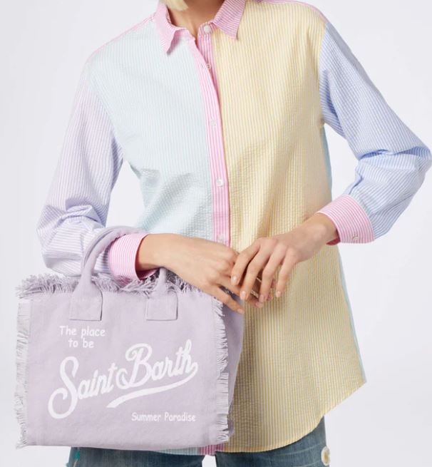 Borsa Colette in canvas di cotone lilla