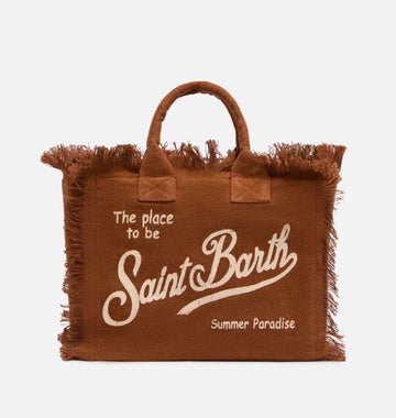 Borsa Colette in 100% LINO marrone