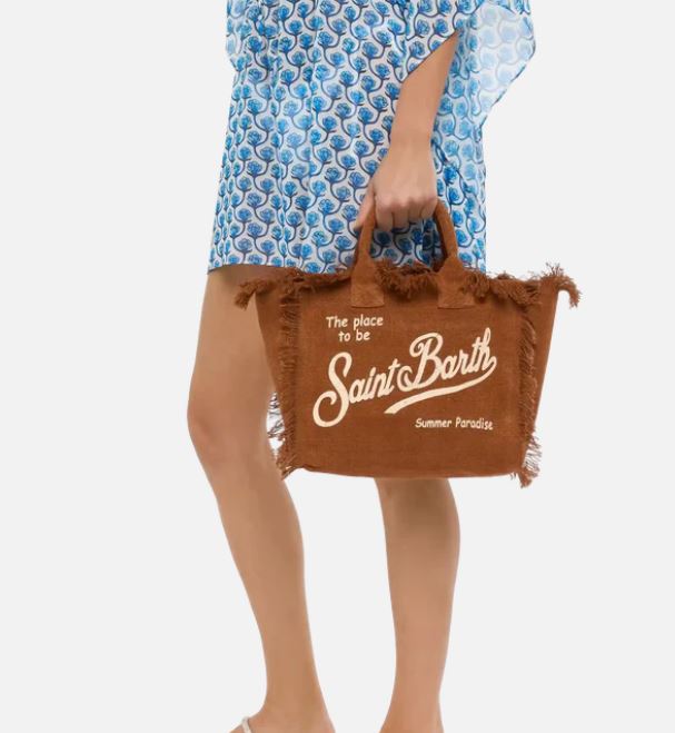 Borsa Colette in 100% LINO marrone
