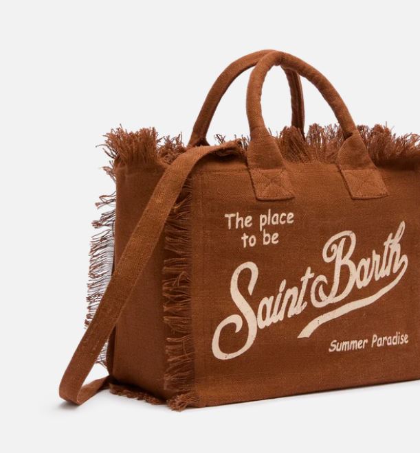 Borsa Colette in 100% LINO marrone