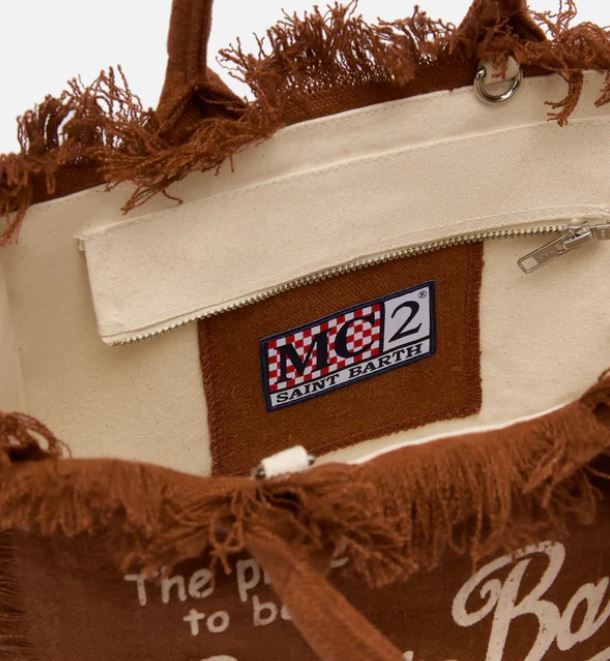Borsa Colette in 100% LINO marrone