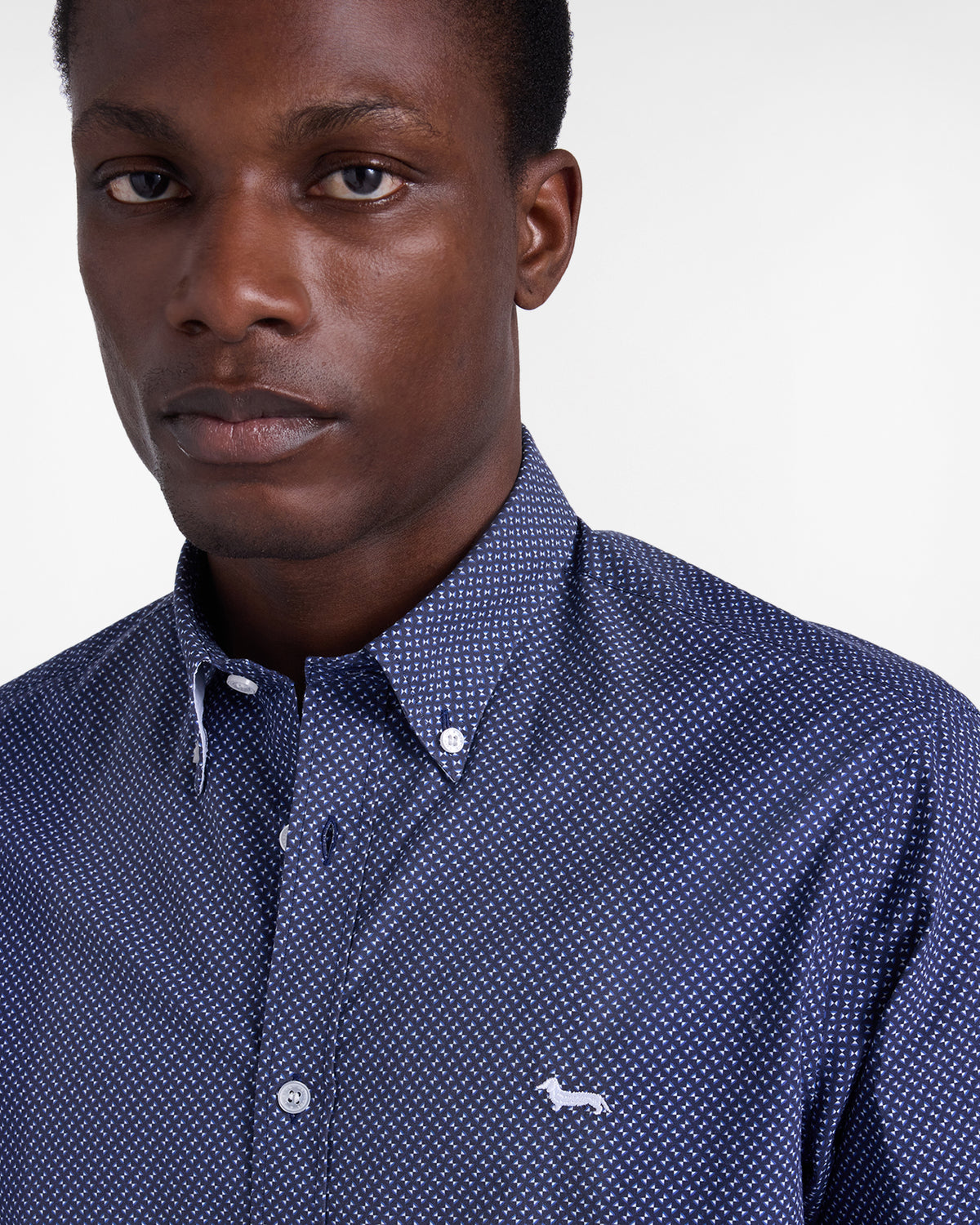 Camicia micro stampa regular fit