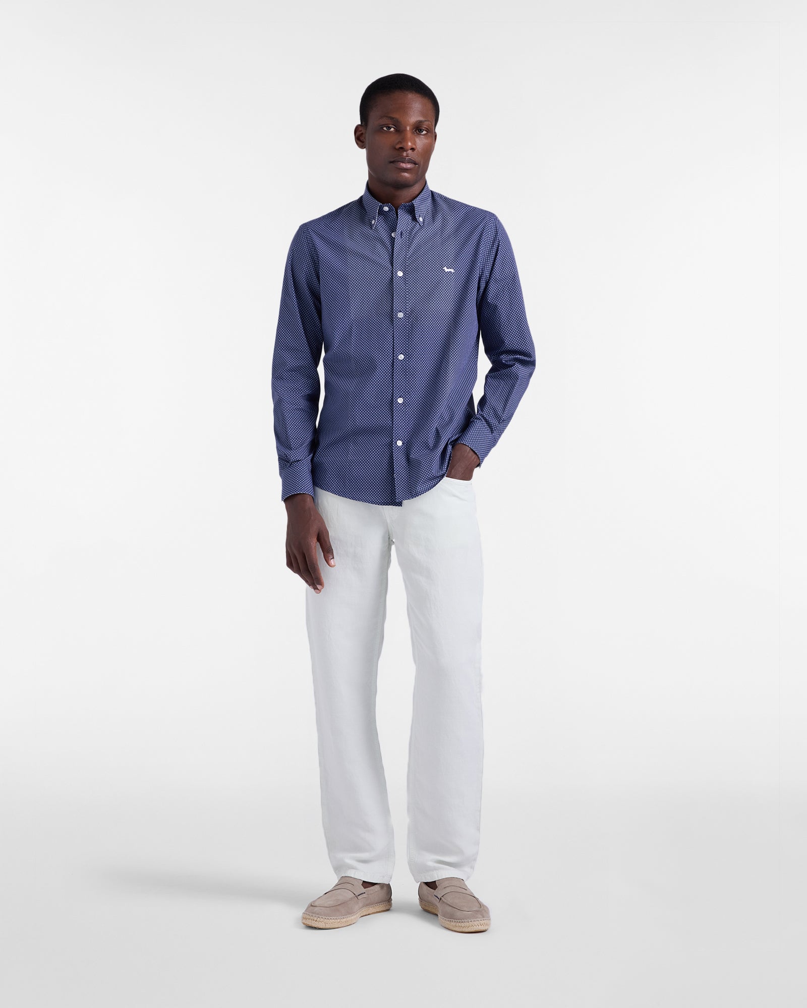 Camicia micro stampa regular fit