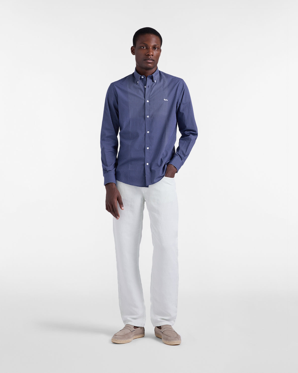 Camicia micro stampa regular fit