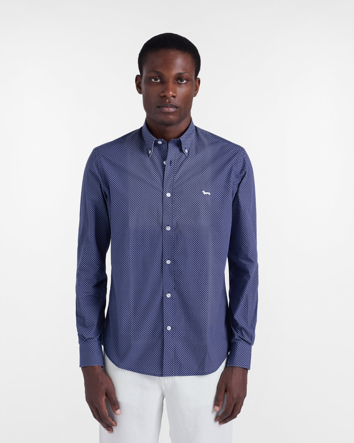 Camicia micro stampa regular fit