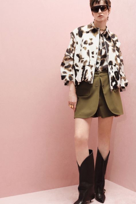 Skorts con tasche frontali e chiusura multipla