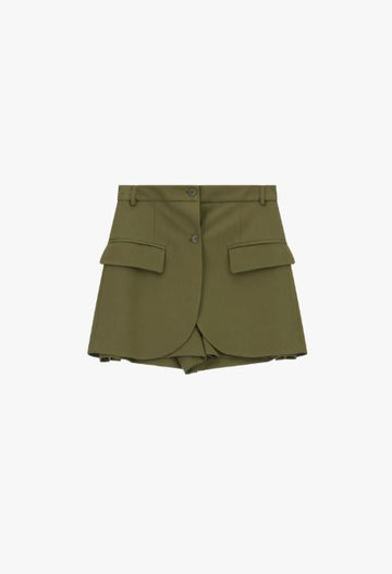 Skorts con tasche frontali e chiusura multipla