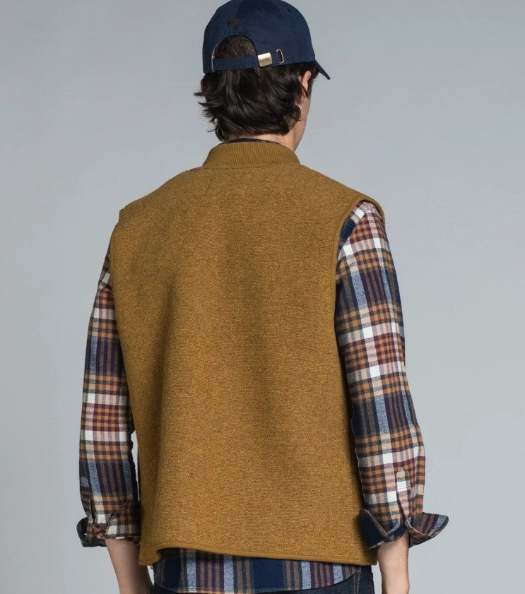 Gilet uomo in boiled wool