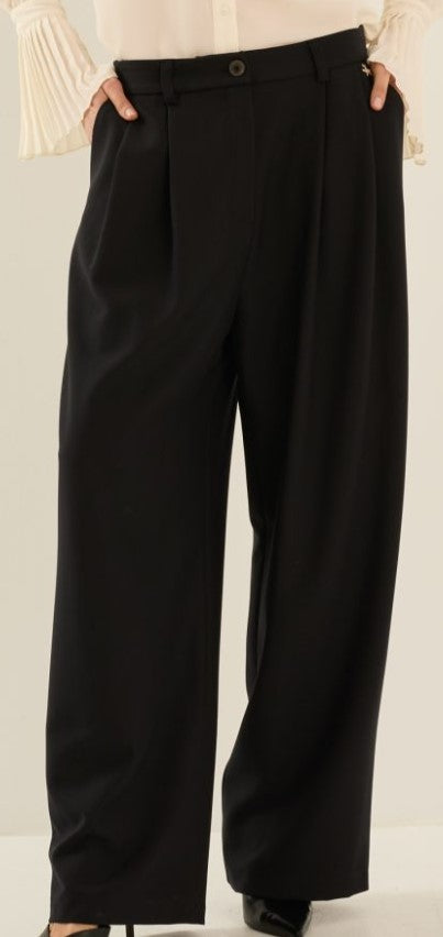 Pantalone a palazzo con pinces