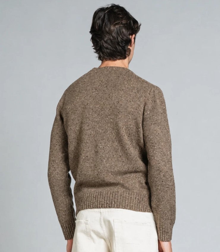 Maglione uomo in misto lana con effetto naps