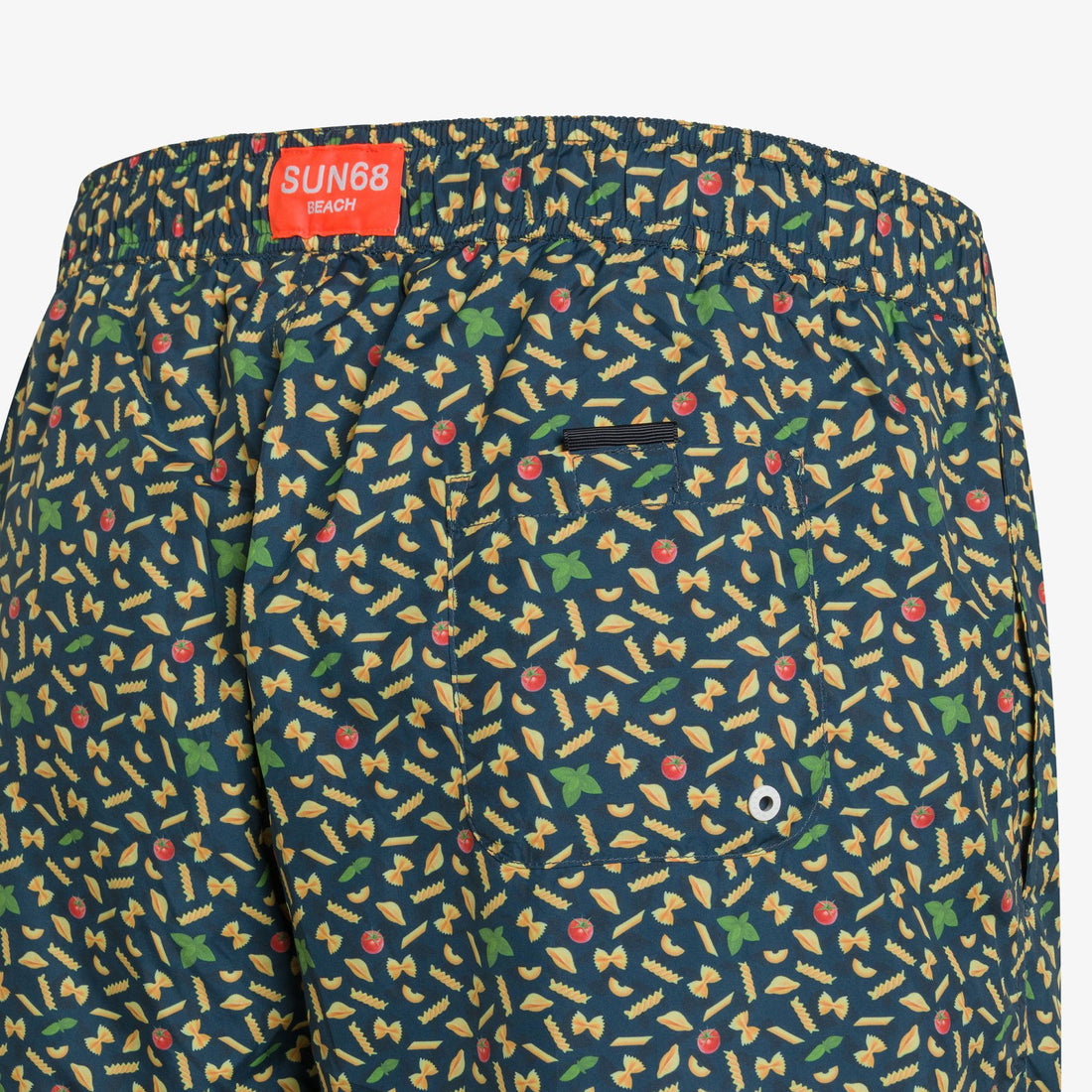 Shorts mare con stampa pasta