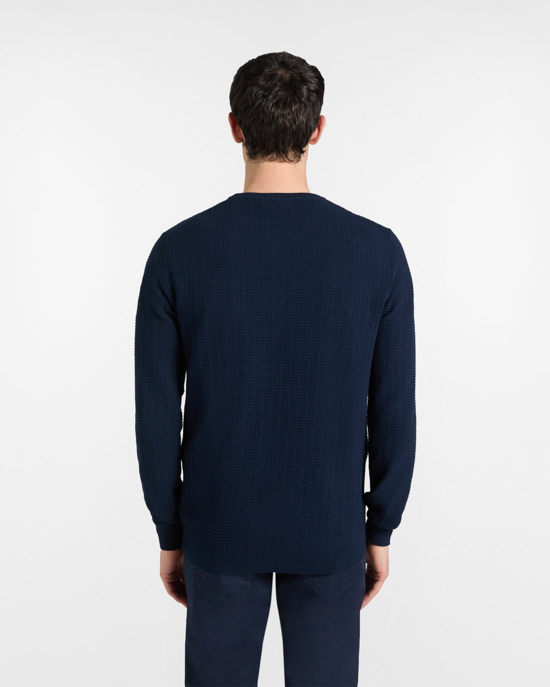 Pullover girocollo lavorazione 3D