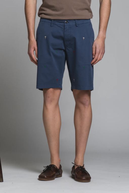 REY TROPIC CHINO SHORT RICAMO PALME