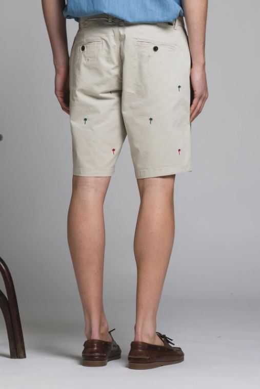 REY TROPIC CHINO SHORT RICAMO PALME