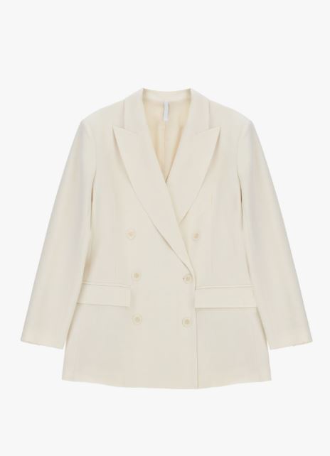 Blazer doppiopetto regular-fit con tasche a filetto