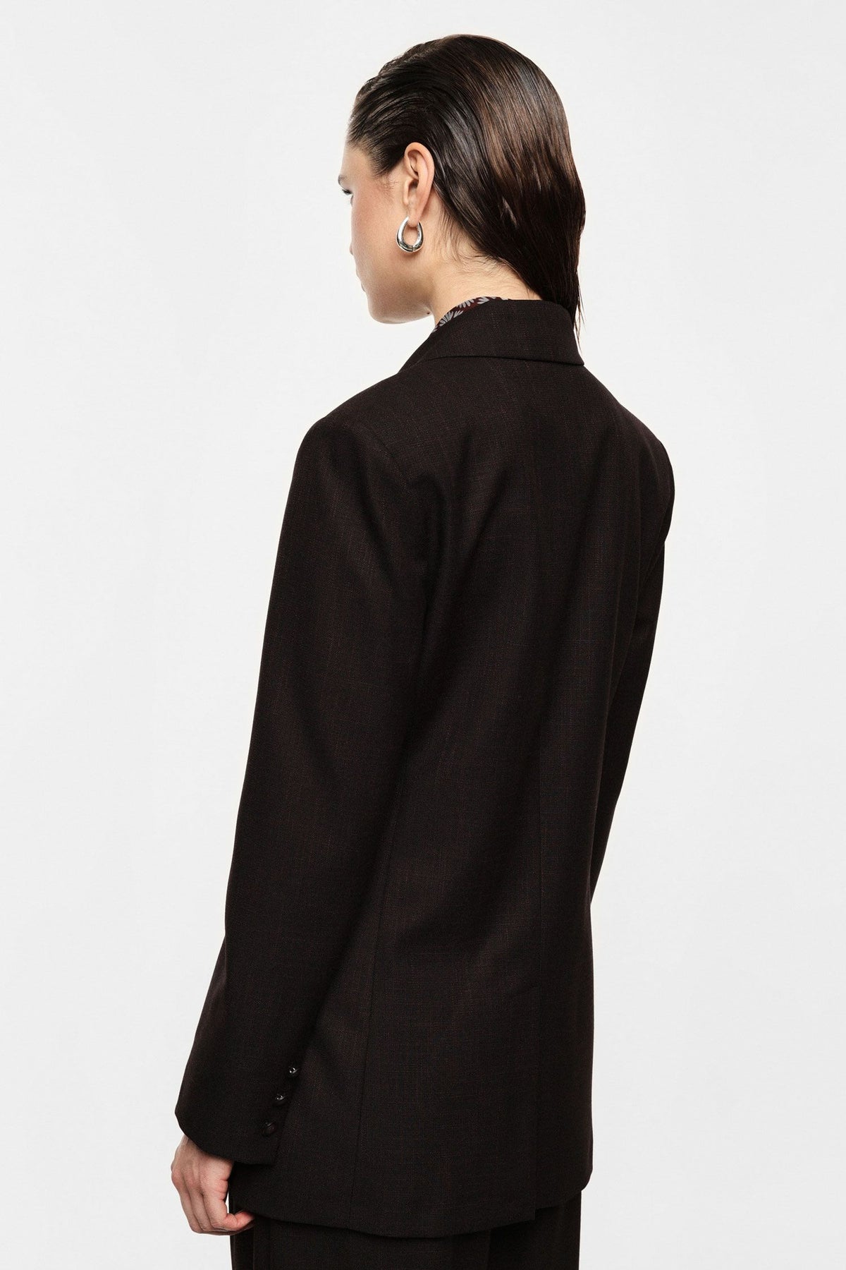 Blazer doppiopetto stampa micro check