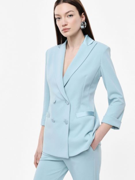 Blazer doppiopetto con maniche tre quarti
