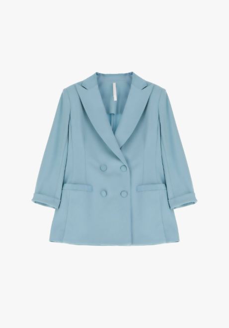 Blazer doppiopetto con maniche tre quarti