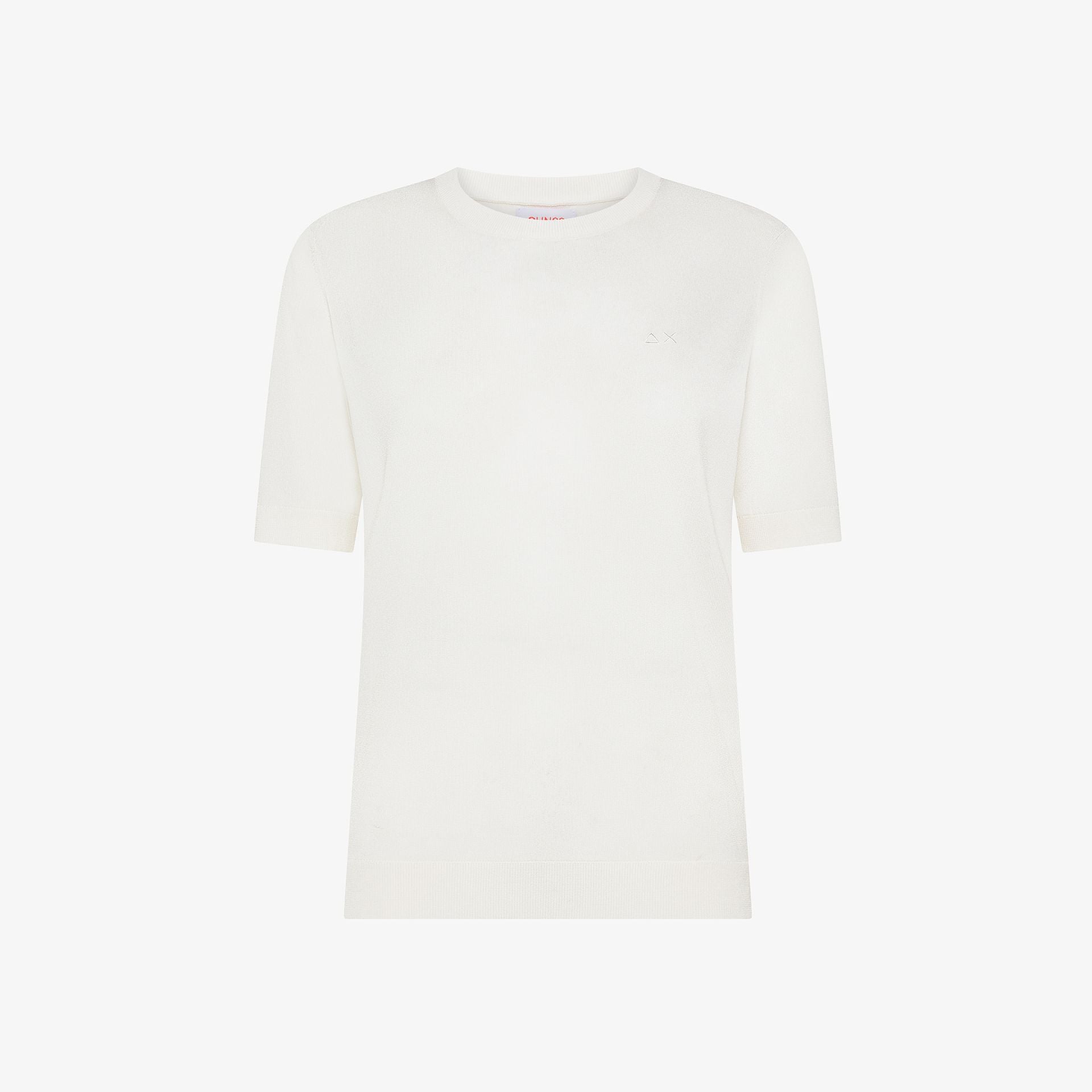 T-shirt girocollo in maglia