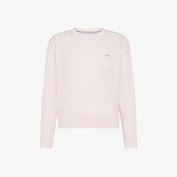 Maglia in cotone a trecce