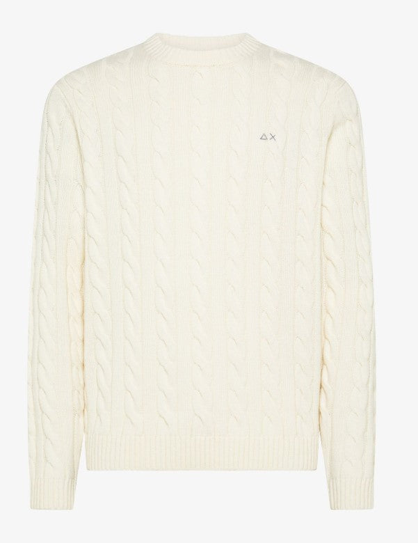 Maglia in lana e cashmere a trecce