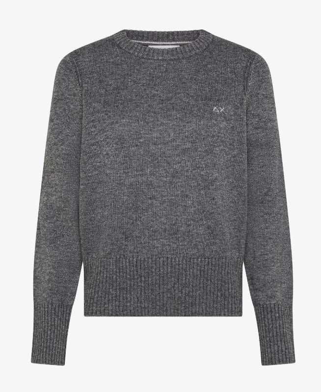 Maglia girocollo in lana e cashmere