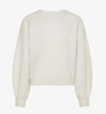 Maglia lurex in lana a coste