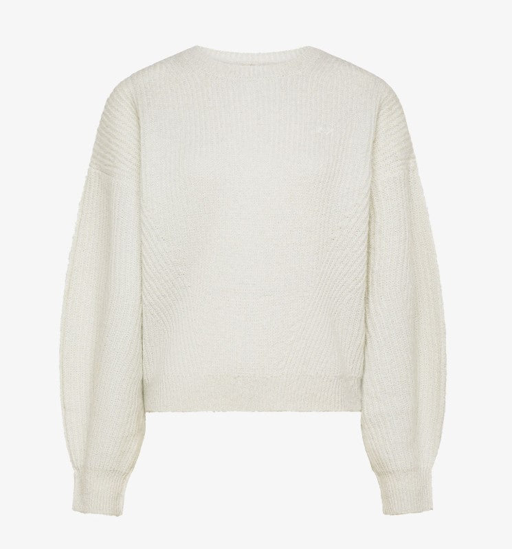 Maglia lurex in lana a coste