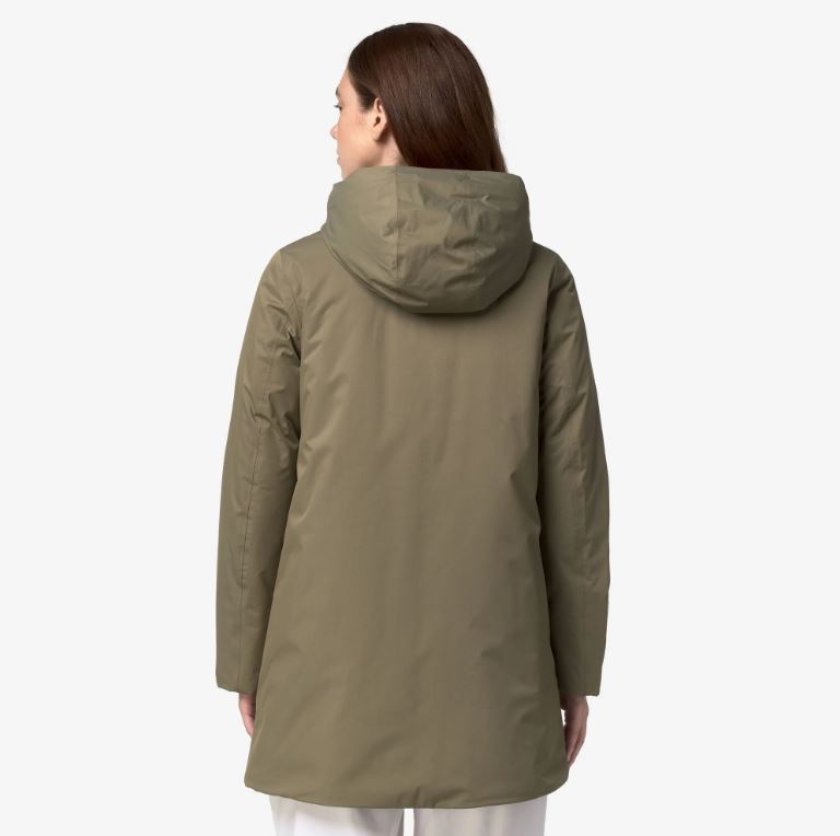 Giacca Sophie Twill Soft Beaver Media Lunghezza Impermeabile Traspirante