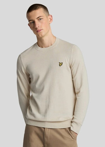 Maglione girocollo in cotone merino