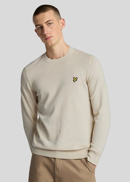 Maglione girocollo in cotone merino