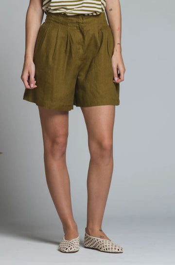 LENA CHINO SHORT PANTS IN 100% LINEN
