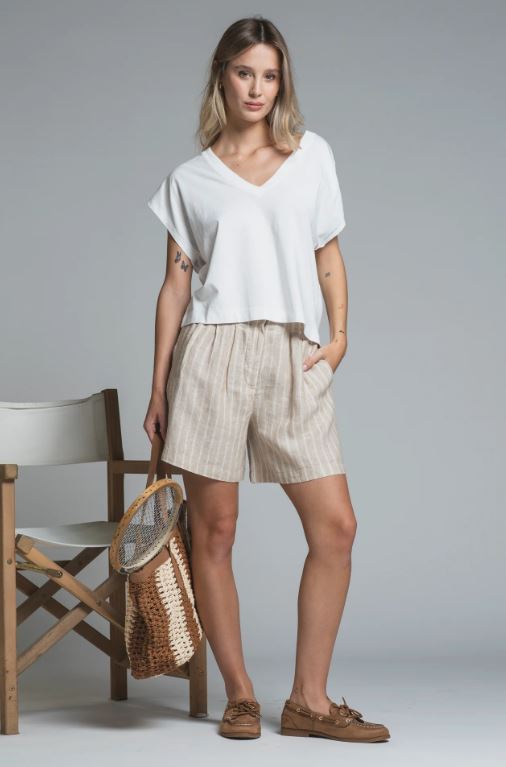 MAYA CHINO SHORT 100% LINEN