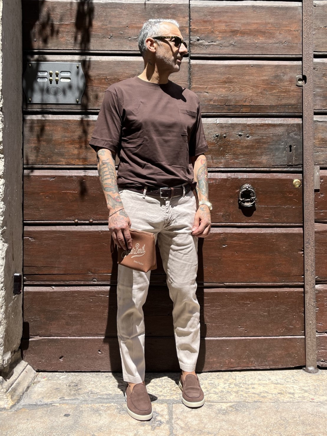 Pantaloni misto lino Sartori