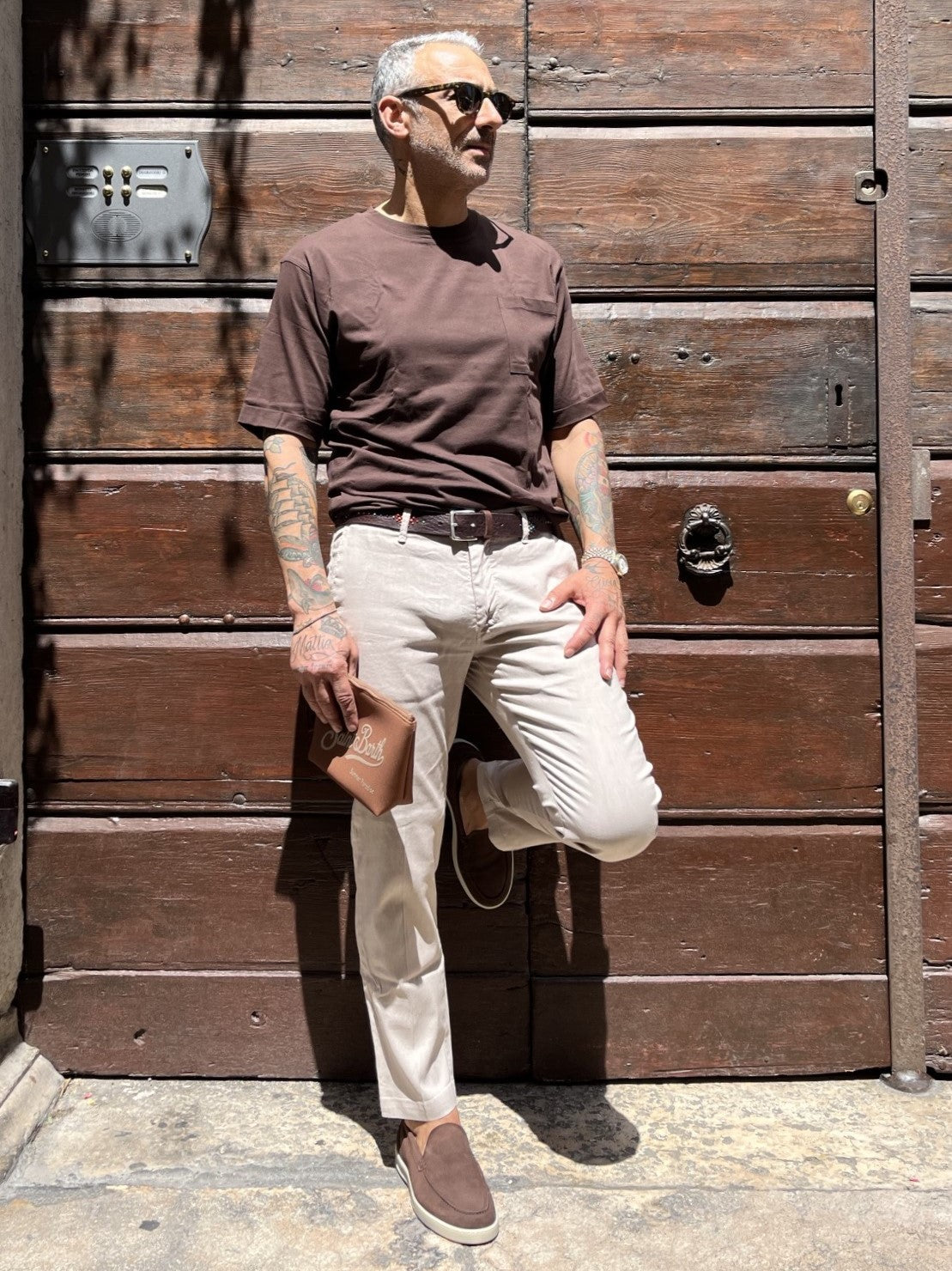 Pantaloni misto lino Sartori