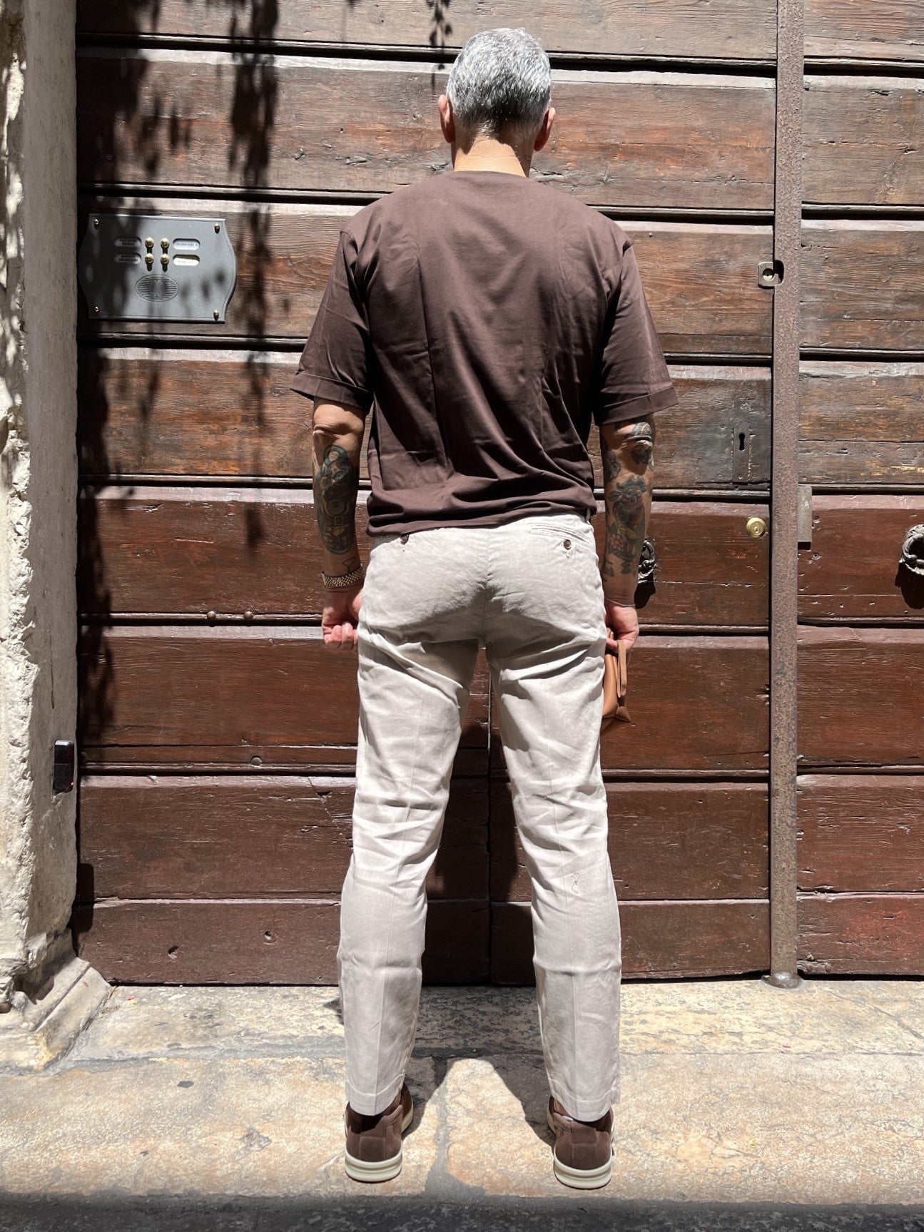 Pantaloni misto lino Sartori