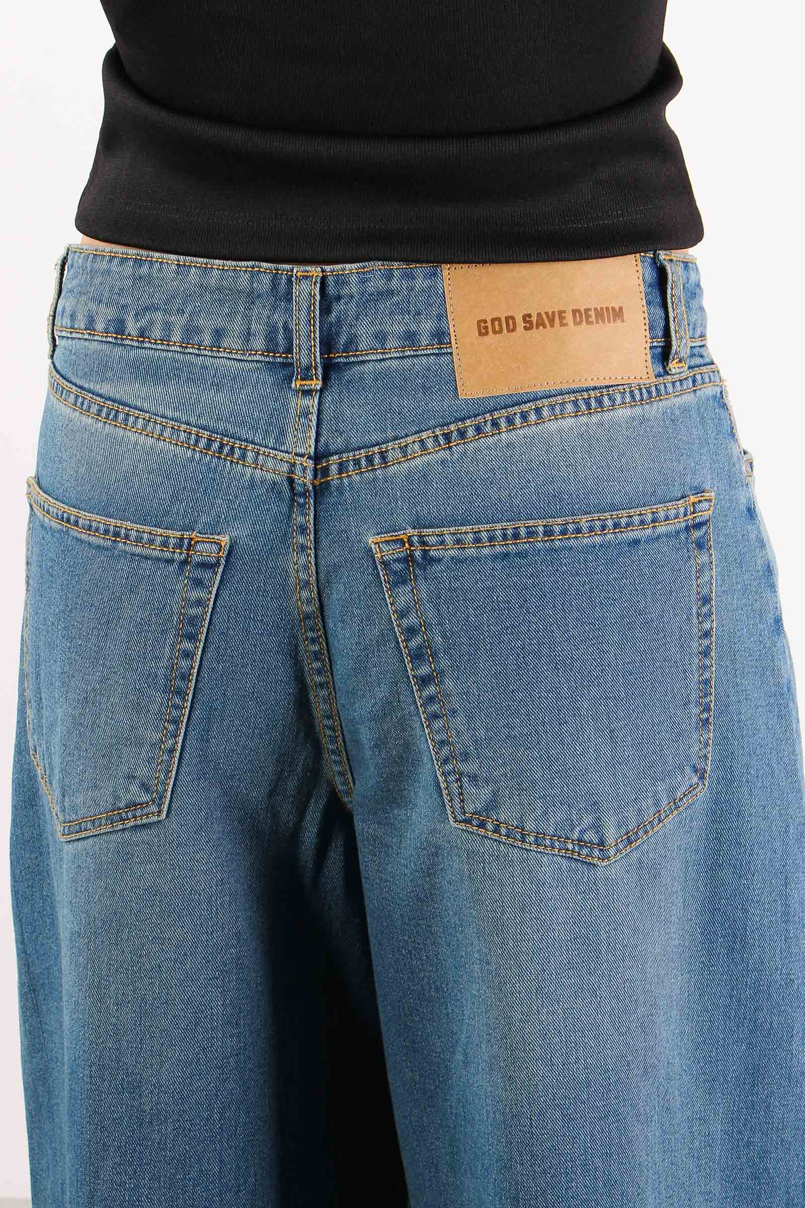 Gemma Pantagonna Vita Bassa Denim Medio