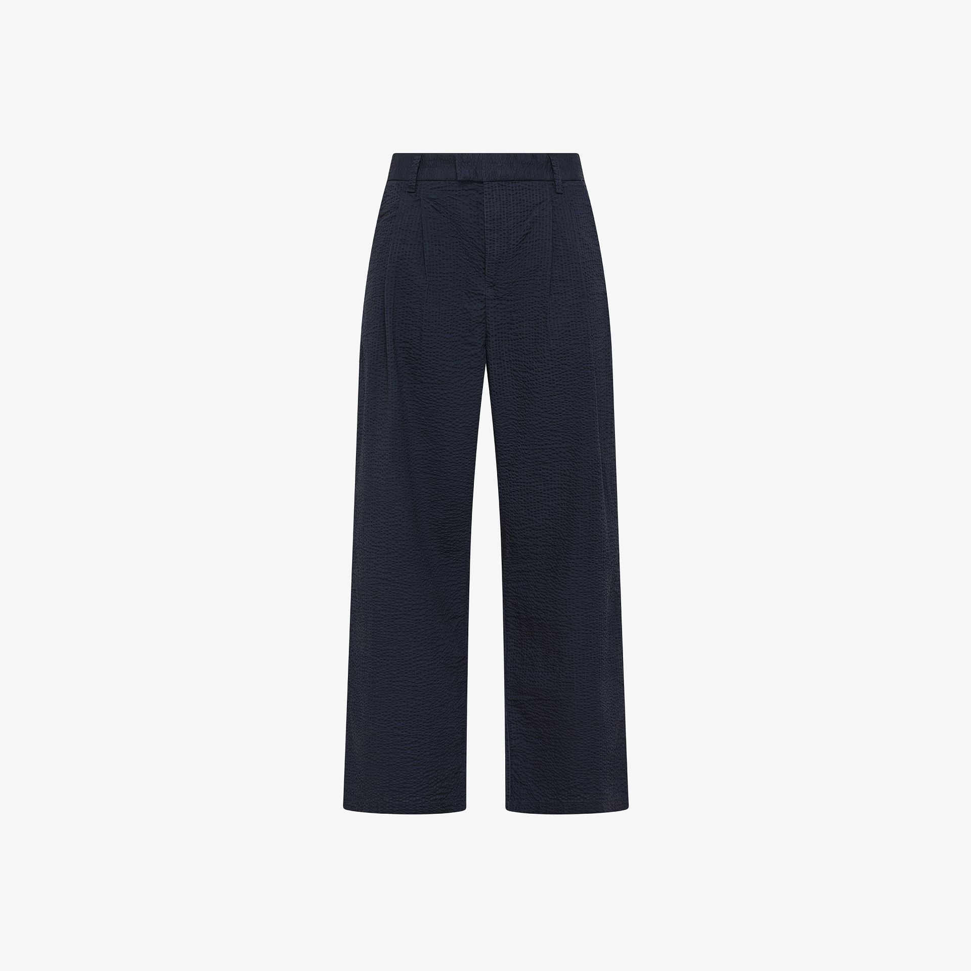 Pantaloni in cotone seersucker