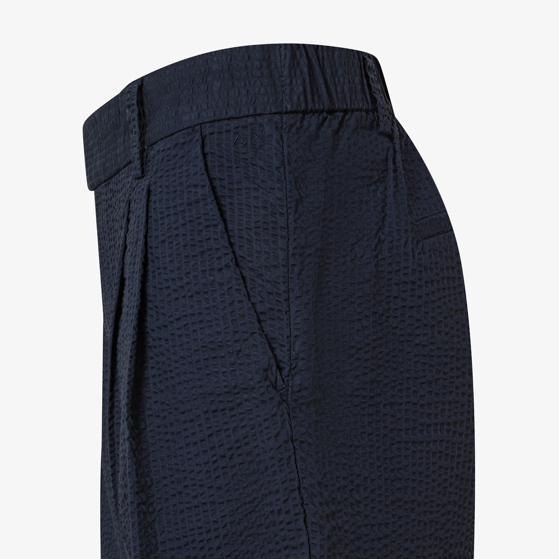 Pantaloni in cotone seersucker