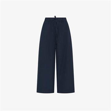 Pantaloni wide leg in misto cotone
