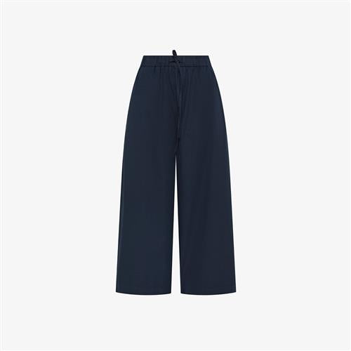 Pantaloni wide leg in misto cotone